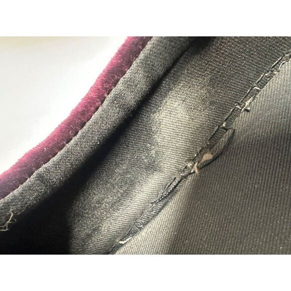 Rebecca Minkoff Açaí Noelle Stud Burgundy Velvet Slip On Loafers Size 8.5 - Picture 6 of 8